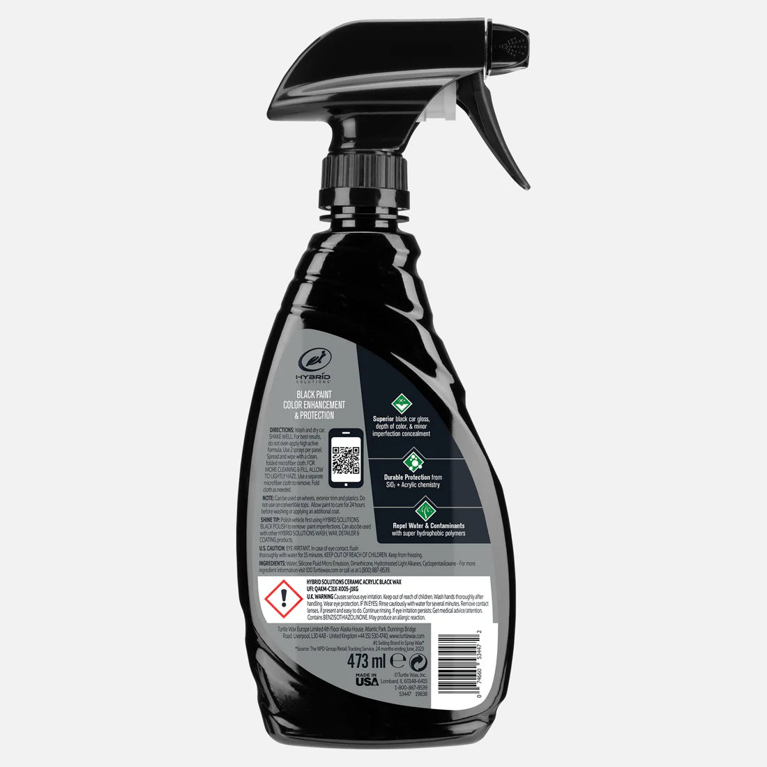 Cera em Spray Ceramic Acrylic - Brilho Profundo para Veículos Escuros 473ml